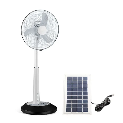 rechargeable battery solar fan